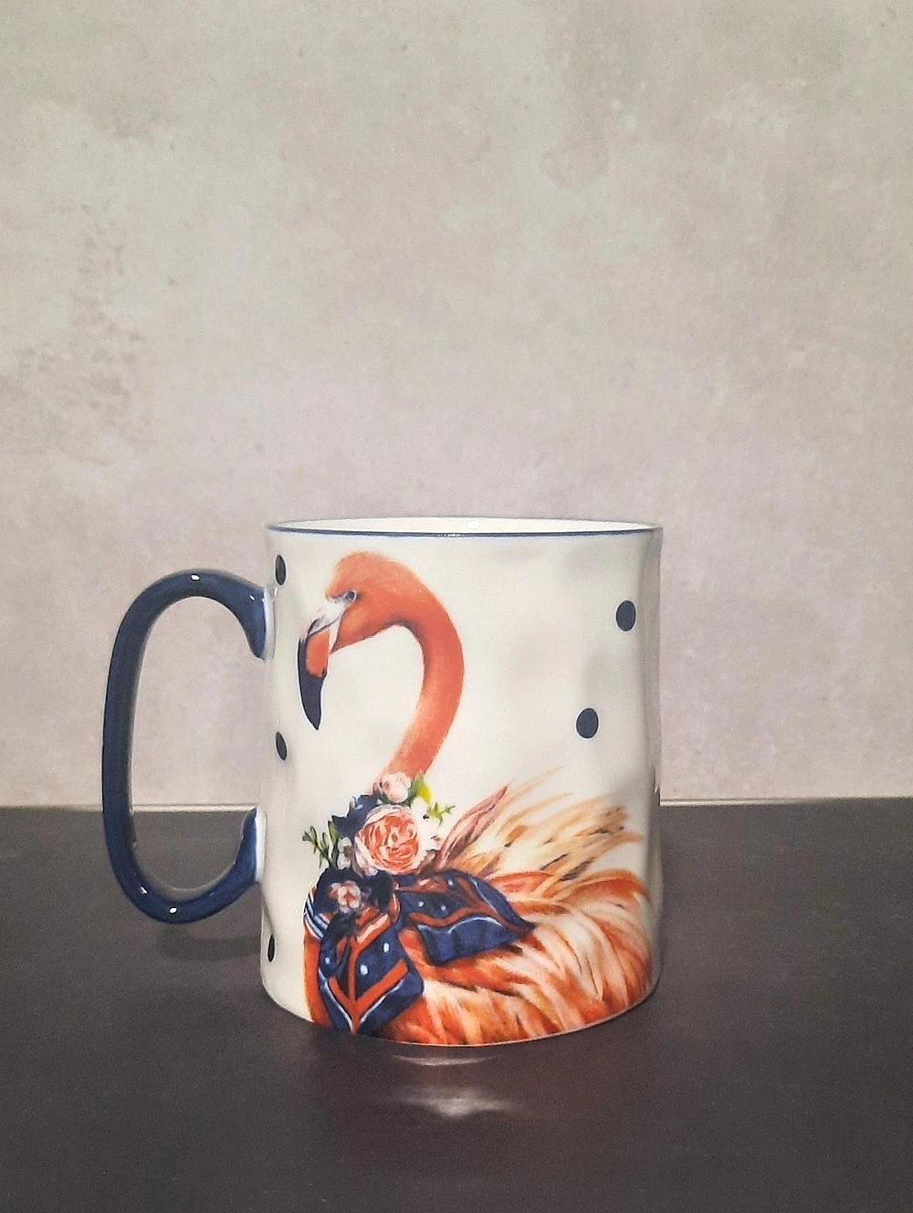 Bella Flamingo Artisan Collection 10 Strawberry Street flamingo mug Polka Dot